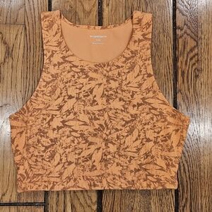 REI Co-op Women’s Rust Leaf Print Set Crop Tank And Leggings – Size Small